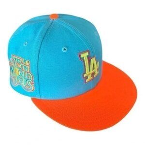 Men's New Era Los Angeles Dodgers 1978 World Series Vice Highlighter 59FIFTY Hat